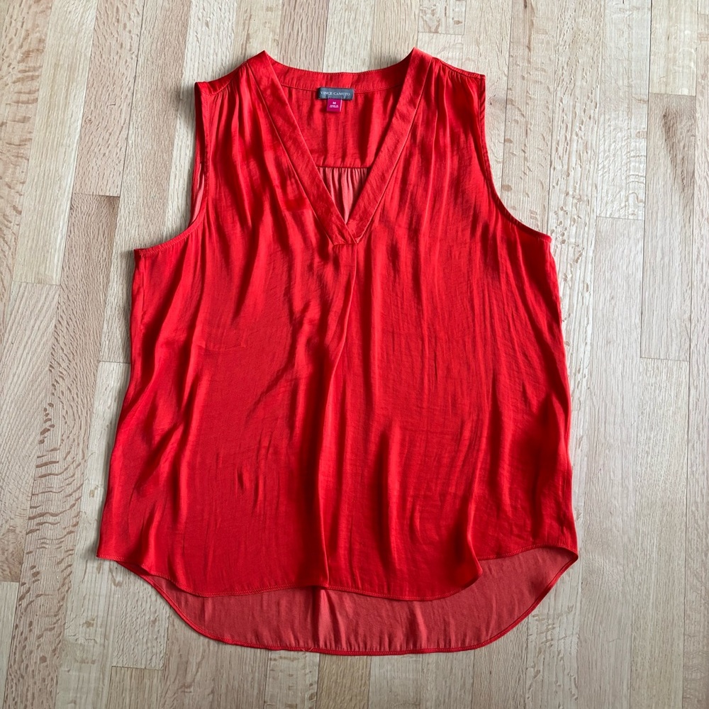 Vince Camuto Women's Red Sleeveless Top